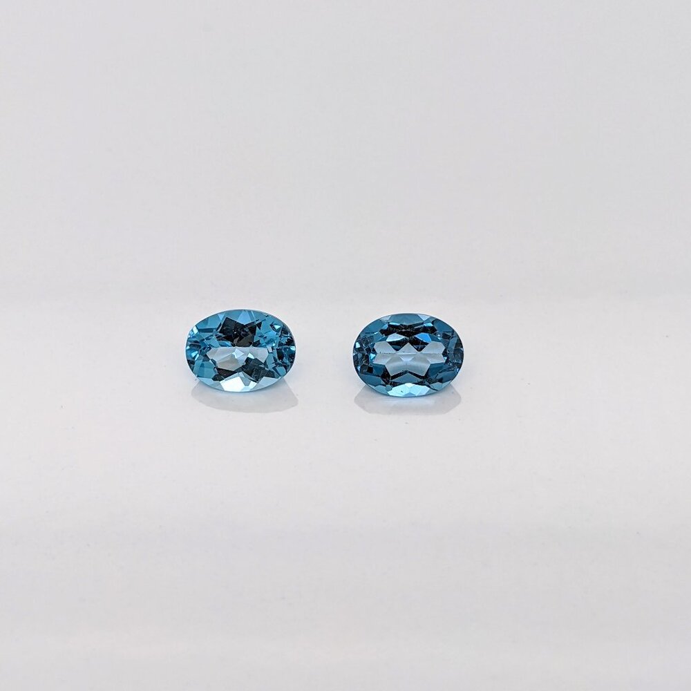 London Blue Topaz Loose Gemstone | 5x3mm - 12x10mm Oval Shape - Picture 5 of 12
